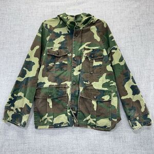 Vintage Black Sheep Jacket Men's Medium Army Camo Hooded